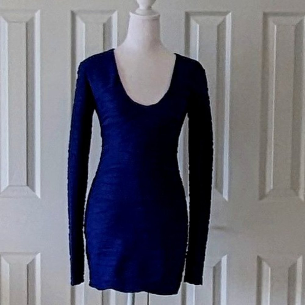 MILLAU Women's Long Sleeve Form-Fitting  Dress  Size S  Royal Blue